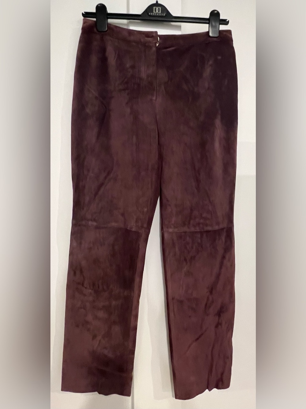 Tanner Plum Suede Leather Pants Size 10